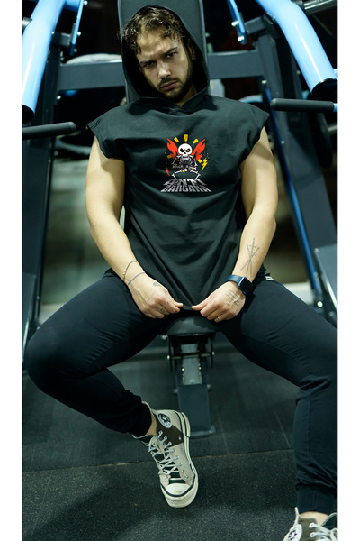 Oxlade Анти-заржанка Спортивний атлет без рукавів з капюшоном Oversize Зручни...