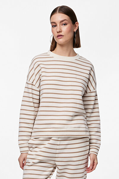 PIECES Pcchilli Ls Sweat Stripes Noos Bc