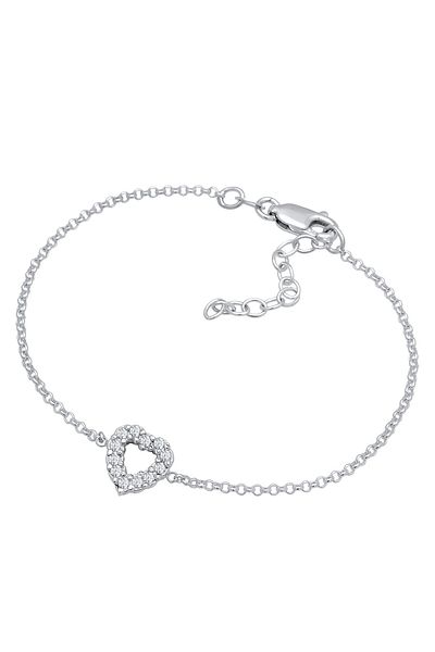 ELLI Herz Lab Grown Diamanten aus 925er Silber – Armband (0,18 ct)