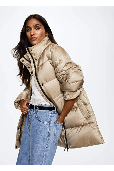 MANGO 37167732 Středně hnědé kabáty a parky