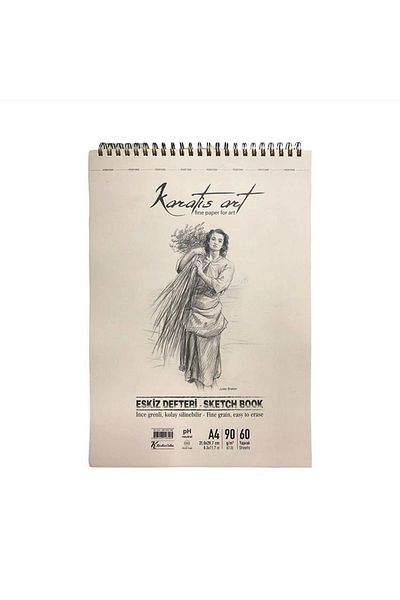 KESKİN COLOR Sharp Karatis Art Spiral A4 90 Gr 60 YpSketchbook-sketch