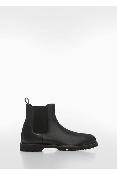 MANGO Man Leather Chelsea Boots - Thick Soled