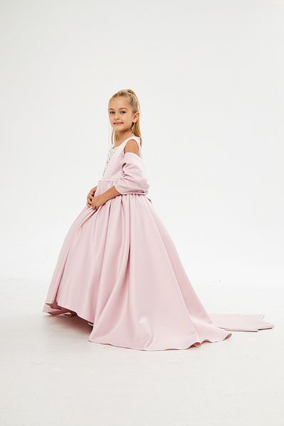 zühre balaban Powder Bow Girl's Evening Dress