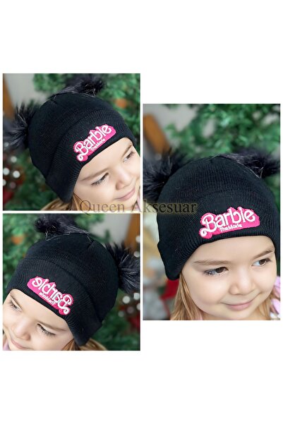 QUEEN AKSESUAR Barbşe Movie Pompom Krzneni Pom Pom Kapa Dječja Kapa Crna 0-7 ...