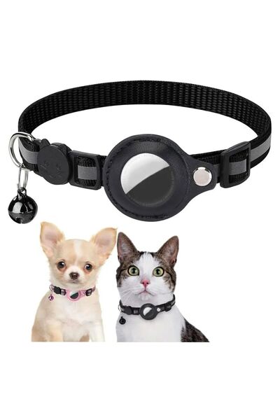 FloriaShopping طوق قطط عالي الجودة مع حامل Airtag مع جرس عاكس