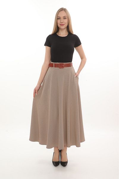 SORALLİNE WOMEN'S Flared SKIRT 779 GERRY AYAPI PATTERN RED