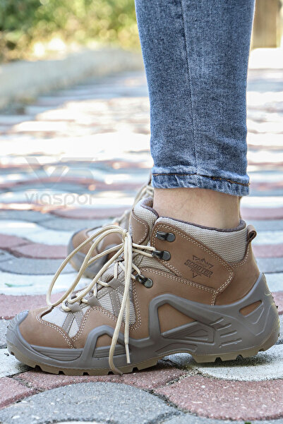 Scooter P1490ns Erkek Kum Beji Deri Bağcıklı Askeri Bot Ayakkabı Ş. A. P1490NS