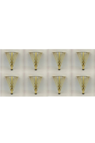 Mespaş Venüs Model 20CM Gold Metal Mobilya, Dolap, Koltuk, Tv Ünitesi Ayakları (8 ADET) Ayak