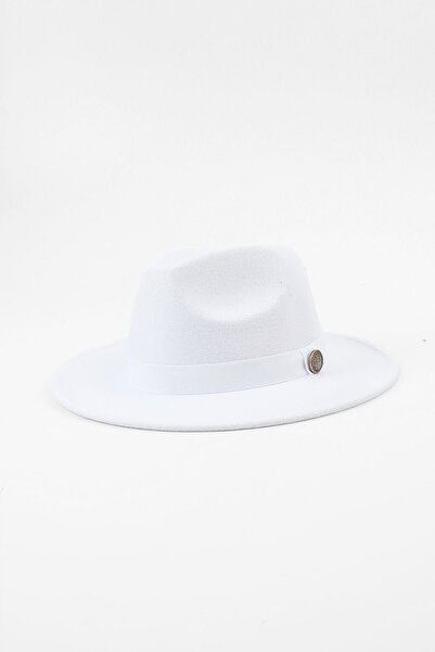 Kapin Beyaz Fötr Panama Şapka