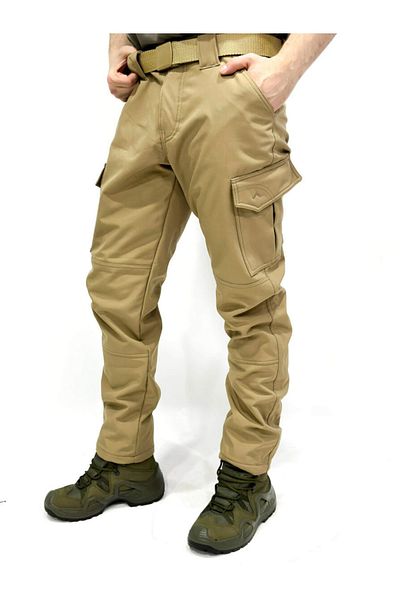 KORDAK Ανδρικό αδιάβροχο μαύρο παντελόνι Softshell Tactical Outdoor με Fleece