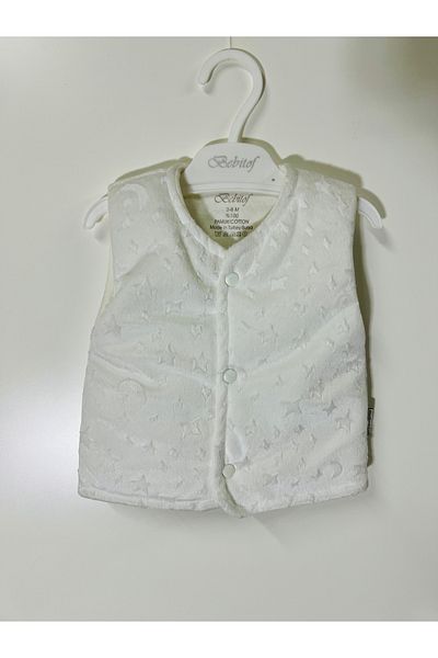 Kidstrend 0-9 Months Bebitof Baby Girl and Boy Plush Vest with Stars 100% Cotton
