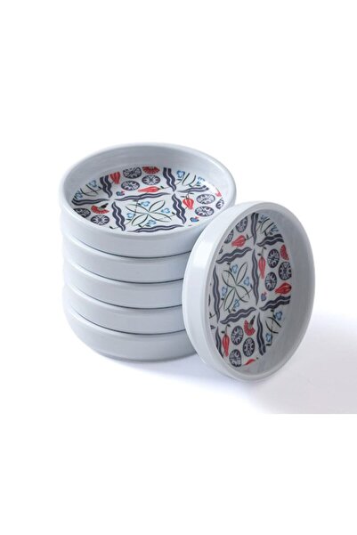 MorzaHome Melamin X6 Adet Çay Tabak 10cm Desen1 (çap:10cm Yuk:2cm 71gr).Moe