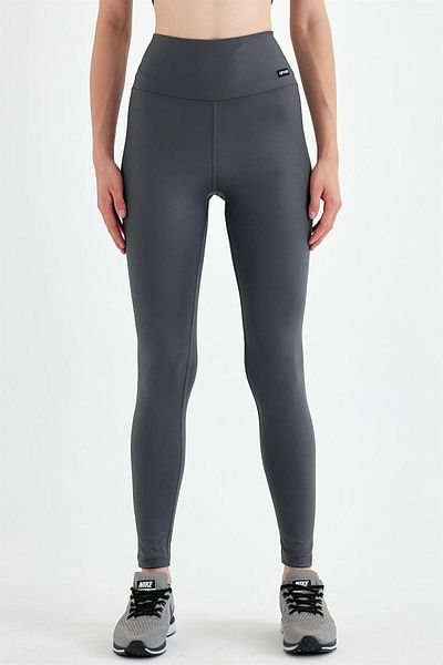 GRAB Women's Gray Shiny Sports Leggings
