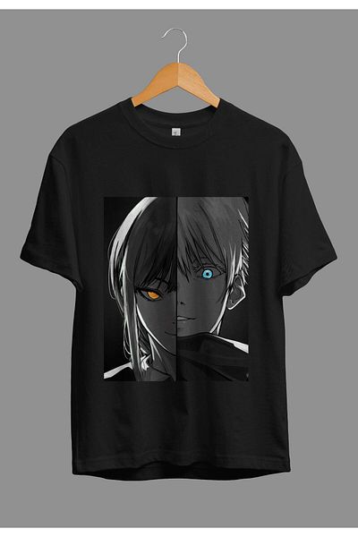CONSTRAİN Jujutsu Kaisen Satoru Gojo (sensei) Anime Character Printed Design T-Shirt