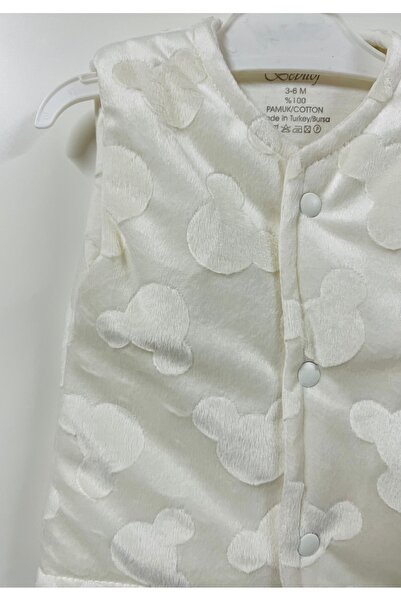 Kidstrend 0-9 ay bebitof kız erkek bebek miky pelüş yelek %100 pamuk