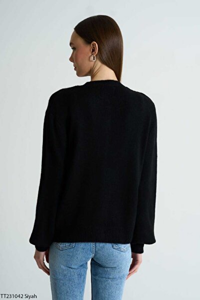 Laluvia Black Cardigan Athlete Double Set