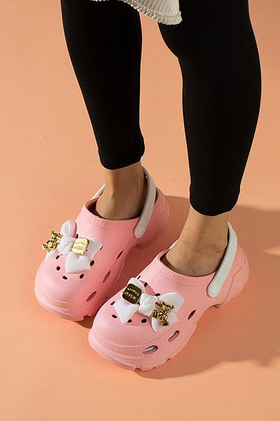 DRY WOOD Non-Slip Sole Quality Cross Slippers, Doctor Slippers, Nurse Slippers, Bow Doctor Slippers