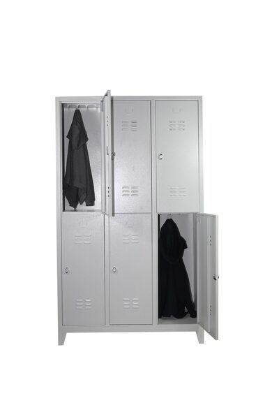 GÖKERLER ÇELİK Metal Geniş Altılı Soyunma Dolabı