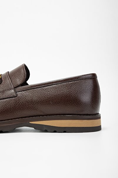 Valmenti Кафяви мъжки мокасини от естествена кожа Mera DR