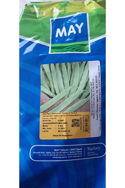 MAY TOHUM May Gina Oturak (BODUR)fasulye Tohumu Ipliksiz Etli Tohum- 500gr