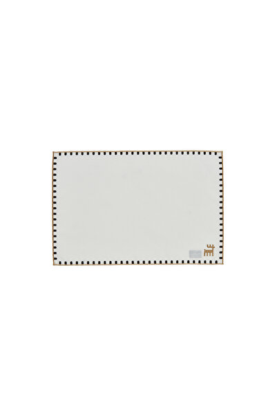 Karaca Home Core 50.yıl 6'lı Dikdörtgen Amerikan Servisi Beyaz Gold