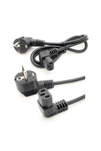 Temiz Pazar C13 Power Kablo - Uyumlu  90 Derece L Uç - Dik Açılı - Standart P...