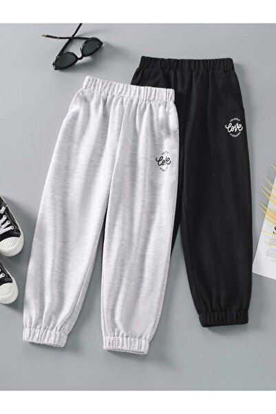 MORNİNG KİDS Φούτερ για κορίτσια-αγόρια 2 Pack Love Yourself με στάμπα γκρι-μ...