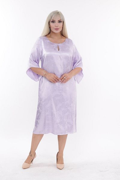 Moday Σατέν Φόρεμα Ζακάρ Plus Size 18c-2182
