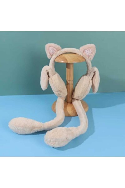 zyc Căști de pluș cu urechi de iepure în mișcare pentru femei/fete