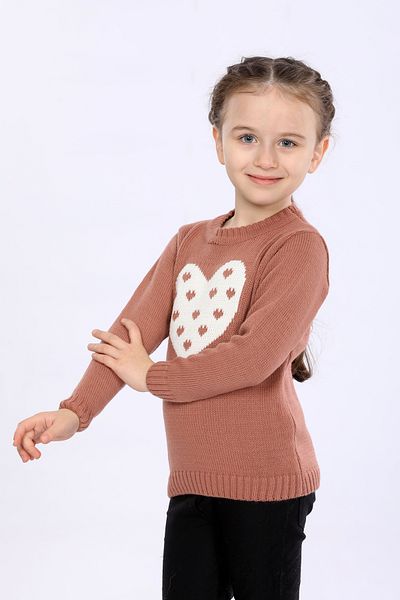 Cloudy Kids Pulover de bază pentru fete, cu croiala normală
