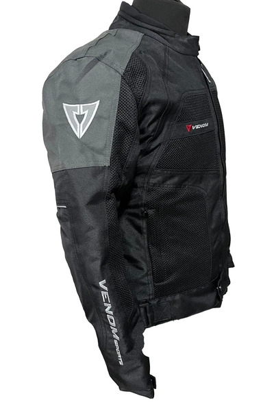 VENOM CEKET DYNAMIC SİYAH GRİ DÖRT MEVSİM MOTOSİKLET MONTU
