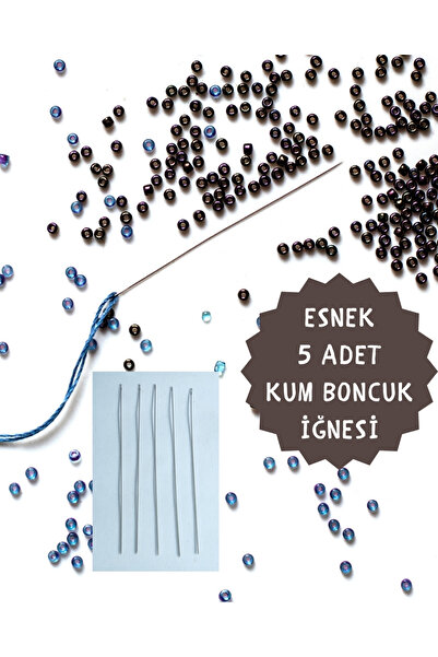 Eskişehir hobi sanat 100 Numara 10cm 5 adet Kum Boncuk Iğnesi Miyuki Peyote , Tuğla Tekniği Ve Tezgah Için Esnek Yumuşak