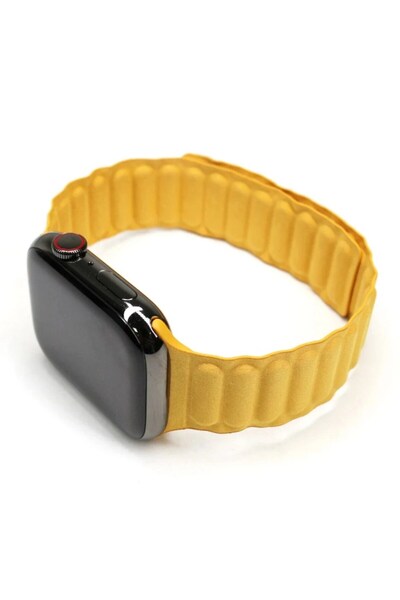 Techmaster Apple Watch 5 6 7 8 9 38mm 40mm 41mm Uyumlu Manyetik Baklalı Kordon