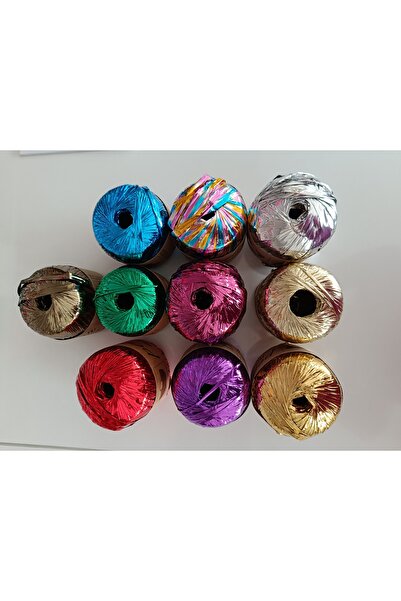 Pelur Natura metalik rafya ip