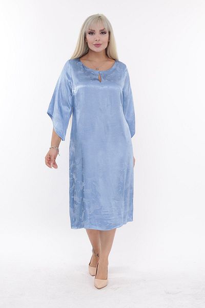 Moday Σατέν Φόρεμα Ζακάρ Plus Size 5d-2183
