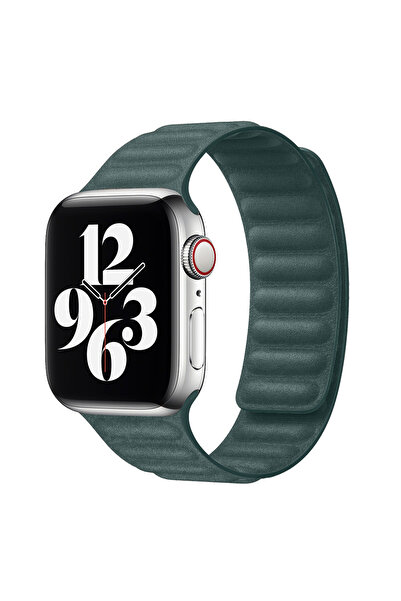 Techmaster Apple Watch 5 6 7 8 9 38mm 40mm 41mm Uyumlu Manyetik Baklalı Kordon