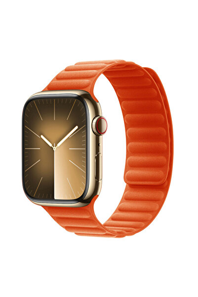 Techmaster Apple Watch 5 6 7 8 9 Ultra 42 44 45 49mm Uyumlu Manyetik Baklalı Kordon