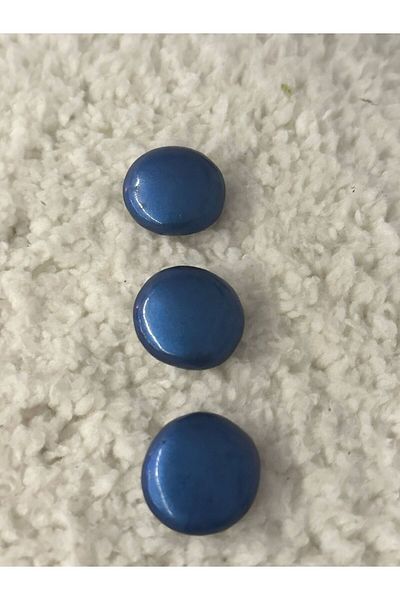 ODDA TASARIM ATÖLYESİ design round pearlescent blue 3 pcs button set