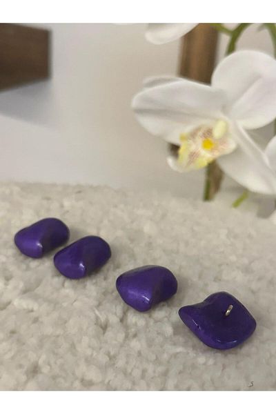 ODDA TASARIM ATÖLYESİ Design Pearlescent Purple Plaster 4-Piece Button Set