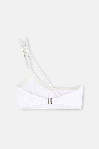 Dagi Weißes One-Shoulder-Bikinioberteil