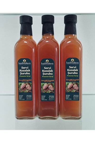 Kadimdeva Kozalak Şurubu Propolis ve Zencefilli 3'lü Avantaj Paketi