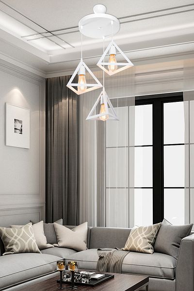 AG LightDesign White Pendant Chandelier Bedroom Living Room Kitchen Corridor Lamp
