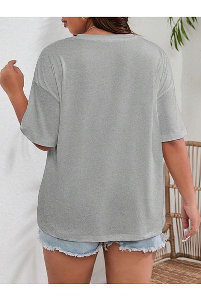 MOONBULL Tricou oversize cu imprimeu Butterfly Sunshine pentru damă
