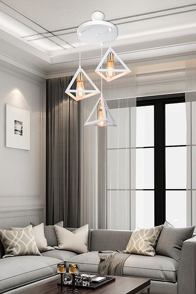 AG LightDesign White Pendant Chandelier Bedroom Living Room Kitchen Corridor Lamp