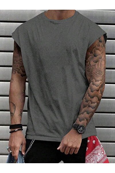 MOONBULL Erkek Kolsuz Oversize T-shirt