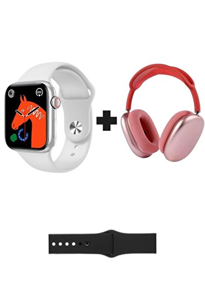 GoMarkt Watch 8 Series Akıllı Saat + P9 Bluetoothlu Kulaküstü Kulaklık İkili ...
