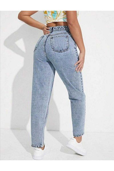 Livik Snow Wash Mom Jean Ψηλόμεσο τζιν παντελόνι Lycra Colorfast Εξαιρετικά άνετο