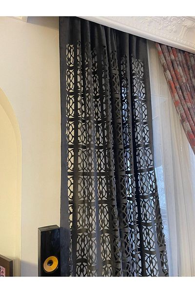 Vanessa Laser Cut Decorative Mat Velvet Background Curtain New Season