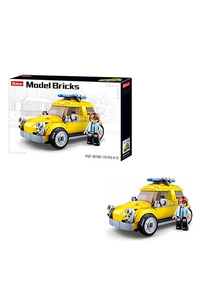 Sluban YELLOW VINTAGE CAR 176 PIECES M38-B0706C