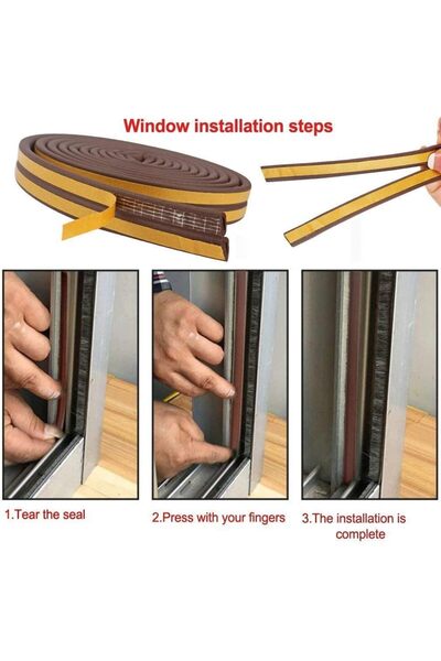 Dekals Kapı ve Pencere Bandı İzolasyon Fitili Kauçuk 20 X 2 =40 mt (2li Fitil)